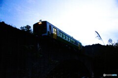 夕暮れの第４平石川橋梁！