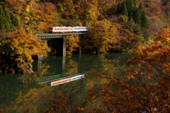 紅葉の大巻橋梁①