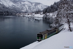 雪景色　大志集落が見える丘！