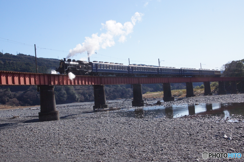 大井川鉄道　SL急行　第１橋梁！