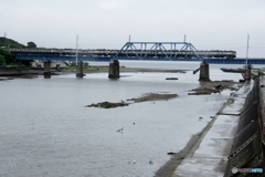 昔の内房線　湊川橋梁113系