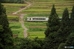 只見線　田舎の踏切！