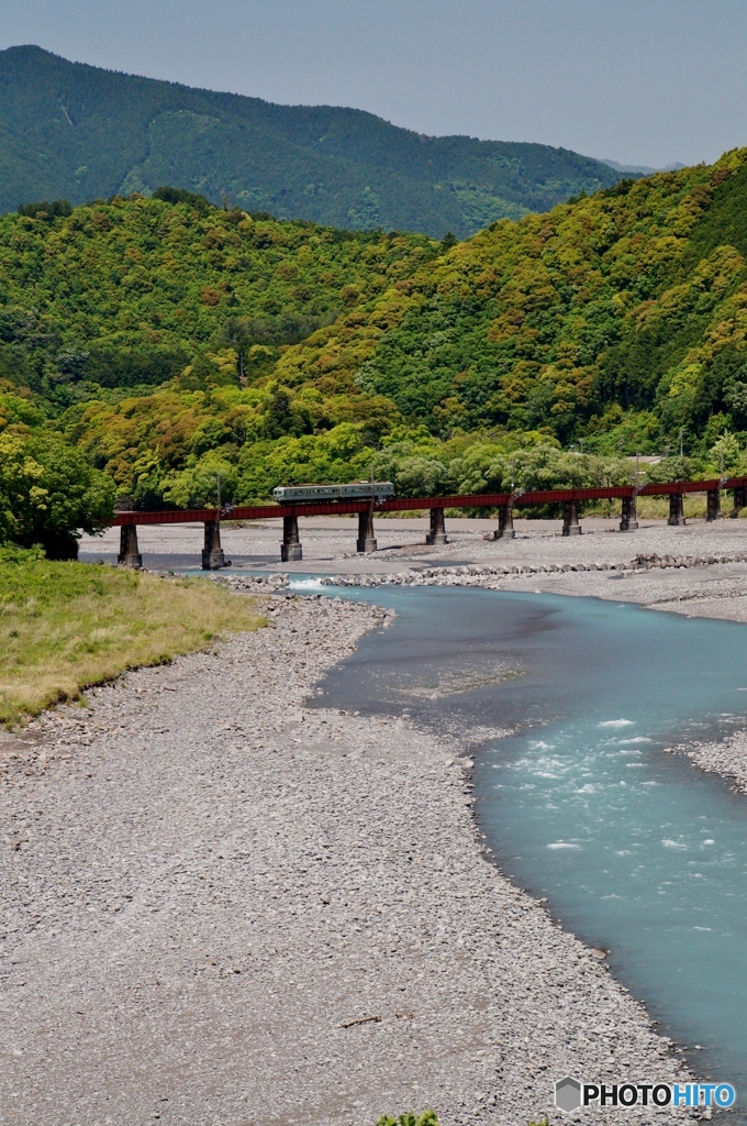 大井川鉄道の大井川第１橋梁！