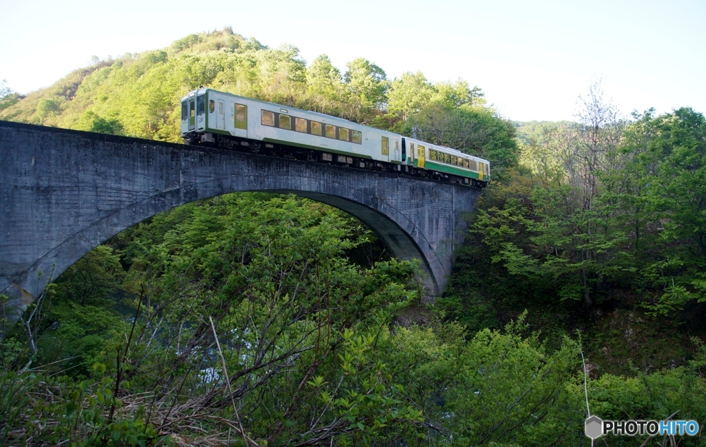 只見線　第４平石川橋梁！