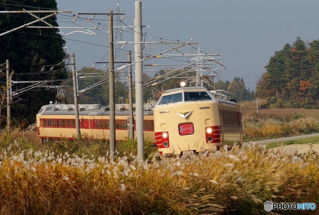 485系電車　特急色「快速あいづ」！