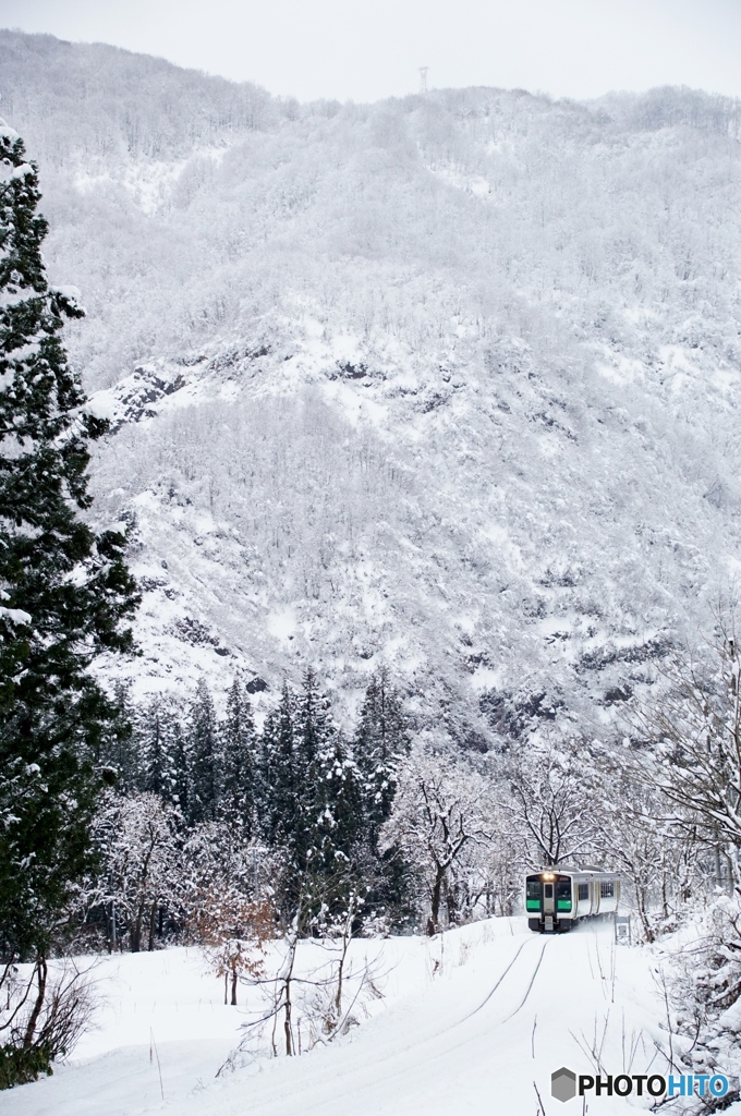 只見線　雪の情景！①