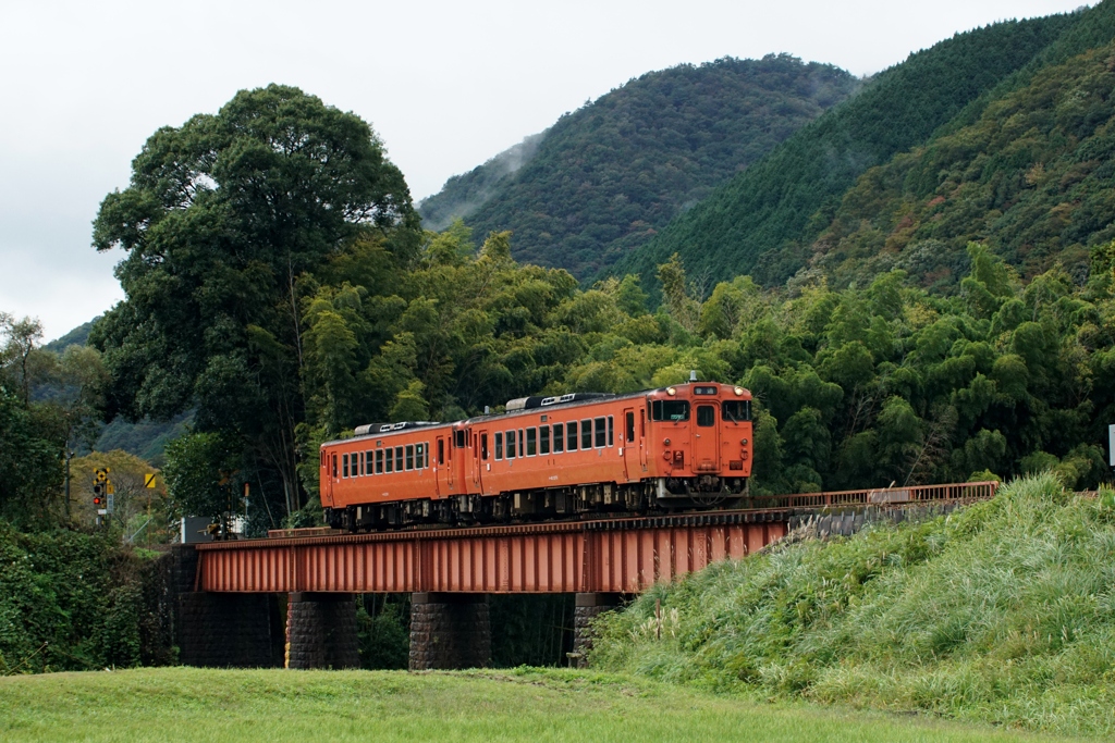 長門峡のキハ40！