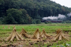 真岡でも見れる藁ボッチ風景