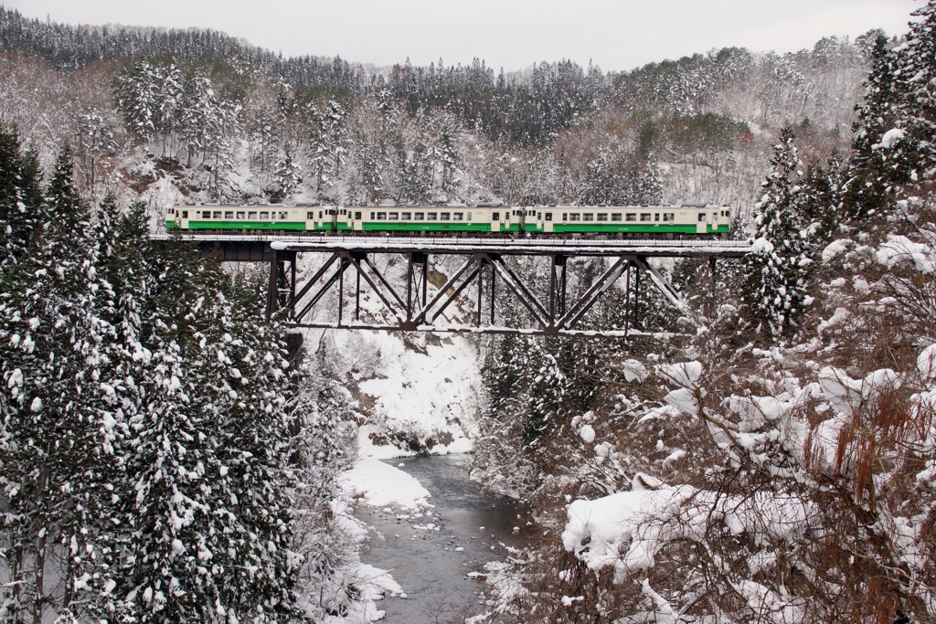 滝谷の雪景色！
