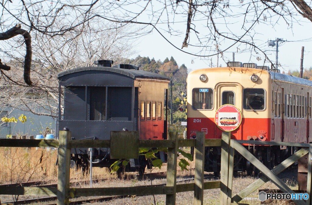 去り行く列車！