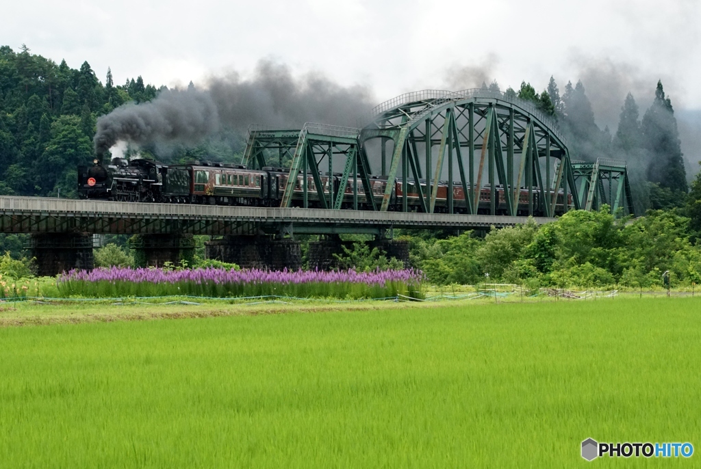 ばんえつ物語号　深戸橋梁！