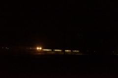 闇夜をキハ40の４両編成列車！