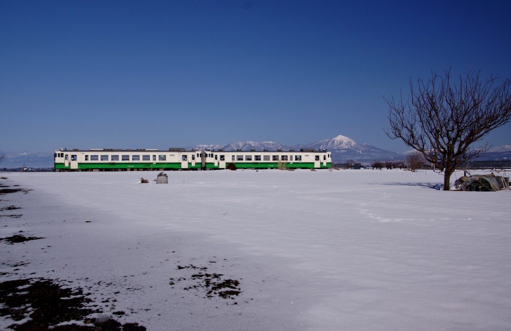 磐梯山が彼方に！