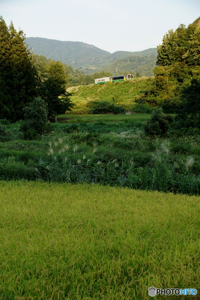 只見線　入広瀬の夕暮れ！