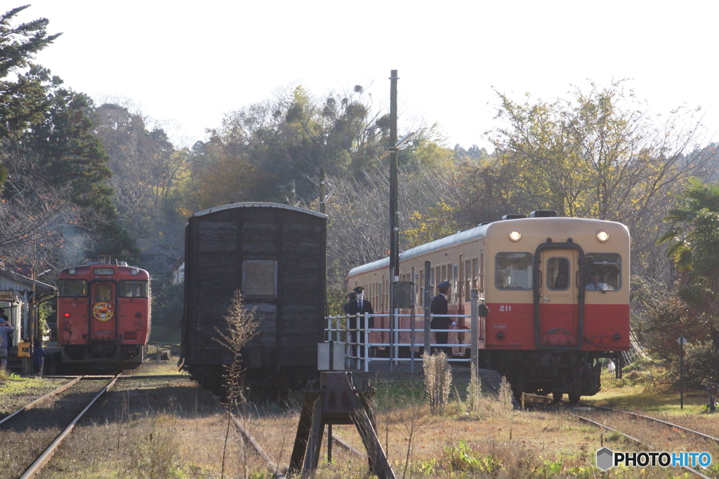 小湊鉄道の里見駅！
