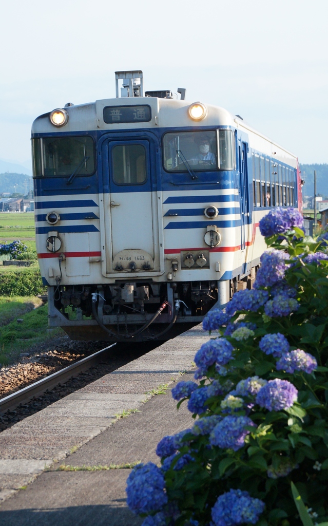 キハ40薮神駅到着②