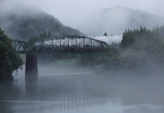 初めて見た徳沢の川霧！