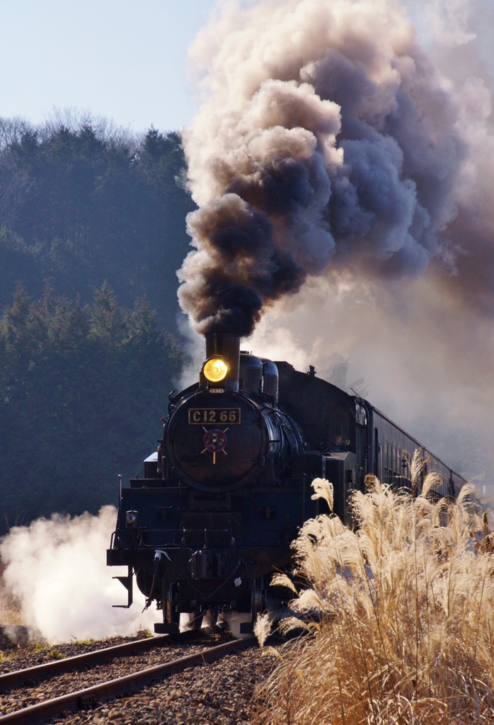 奮闘のＳＬ「もおか」！