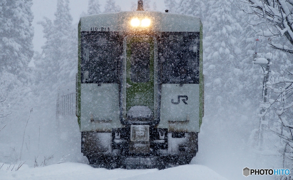 大雪の中の爆走！