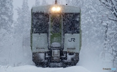 大雪の中の爆走！