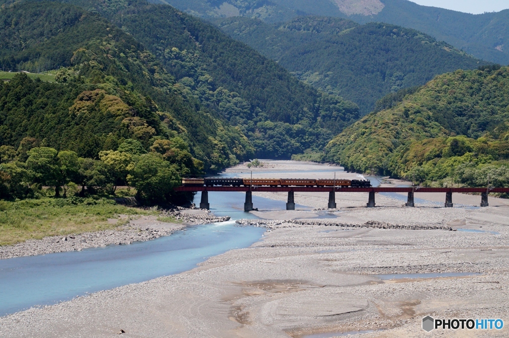 SL「かわね路」号が大井川第１橋梁を渡る！