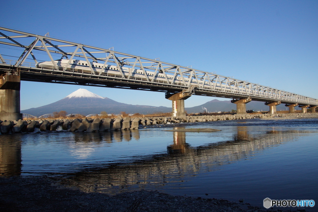 富士山と東海道新幹線！