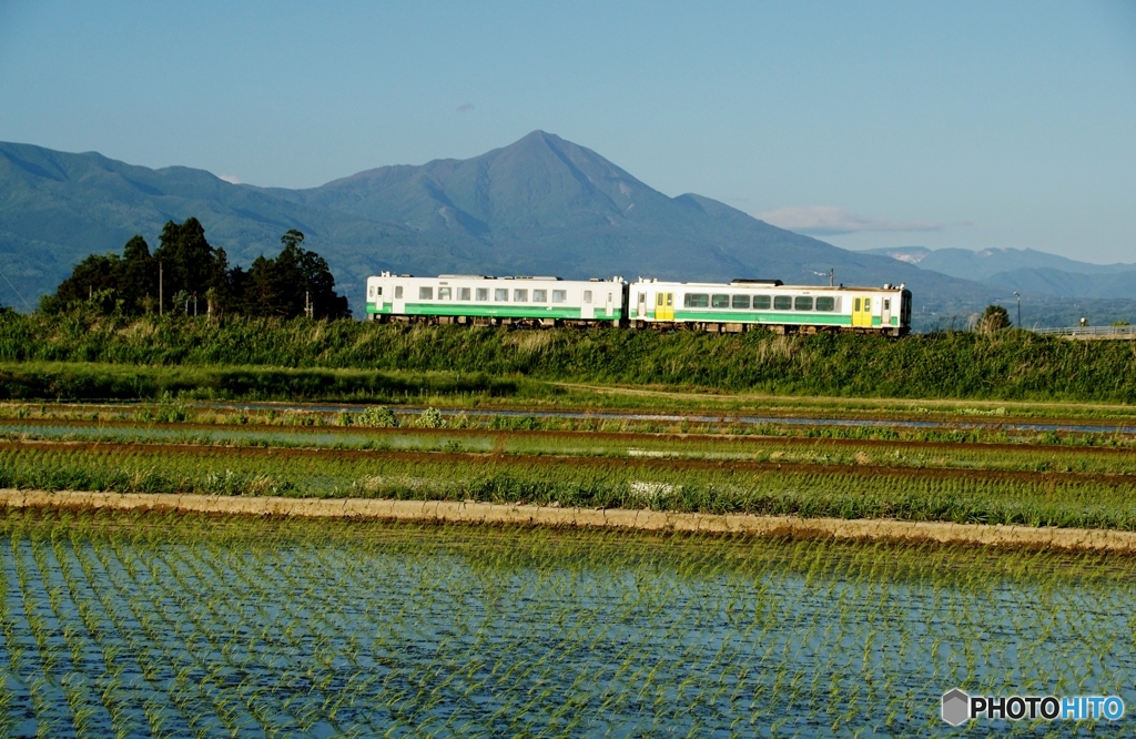 磐梯山を背景に！