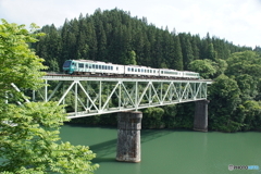 リゾート「しらかみ」号　イン　第２只見川橋梁！