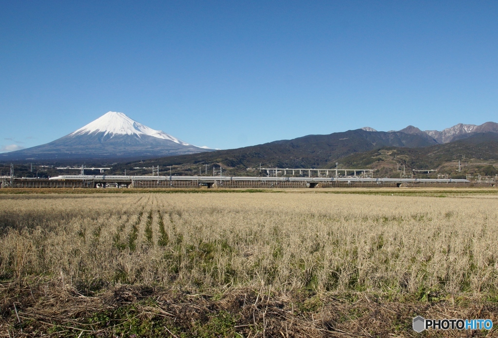 東海道新幹線　全編成と富士山！