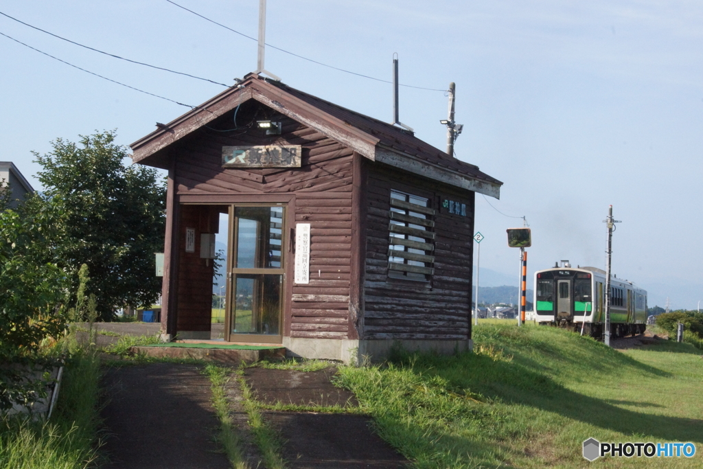 田舎の駅　出発後の旅情！