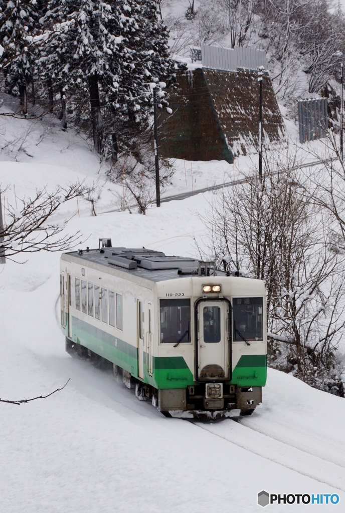 只見線　キハ110の東北色！