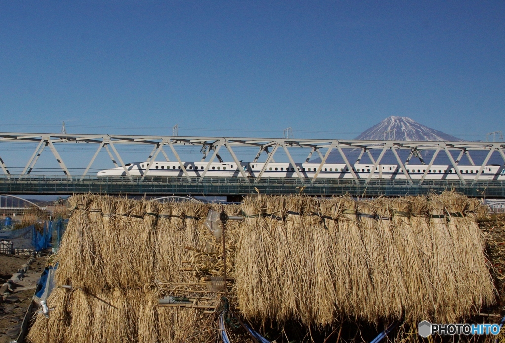 ハサガケ風景に新幹線！