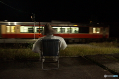 只見線　下り最終列車見送り！