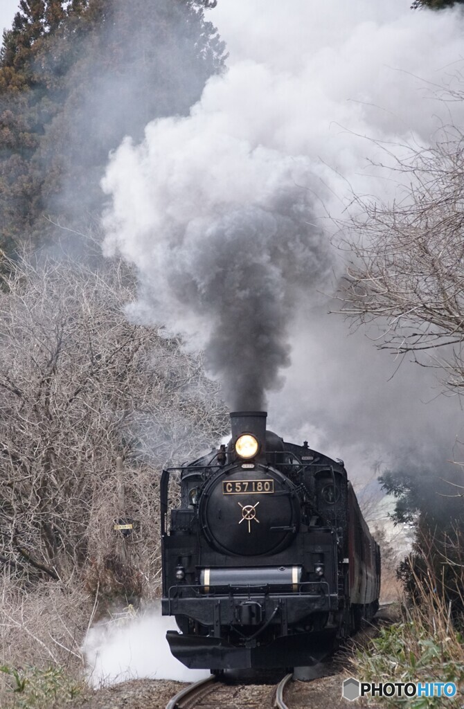 ばんえつ物語号試運転　三川発車！