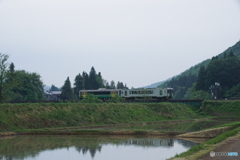 第１破間川橋梁を渡るキハ！