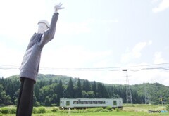 只見線に「手を振ろう」運動！