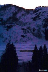 夕暮れ　田舎の雪原！