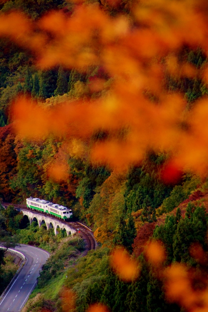 只見線　めがね橋俯瞰！