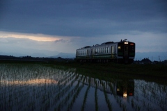 只見線の夕暮れ時！