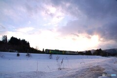 雪原の夕暮れ！