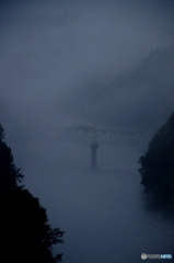 只見線　濃霧の第２橋梁！