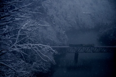 視界が利かない只見線第３橋梁！