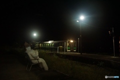 越後広瀬駅　最終列車到着！