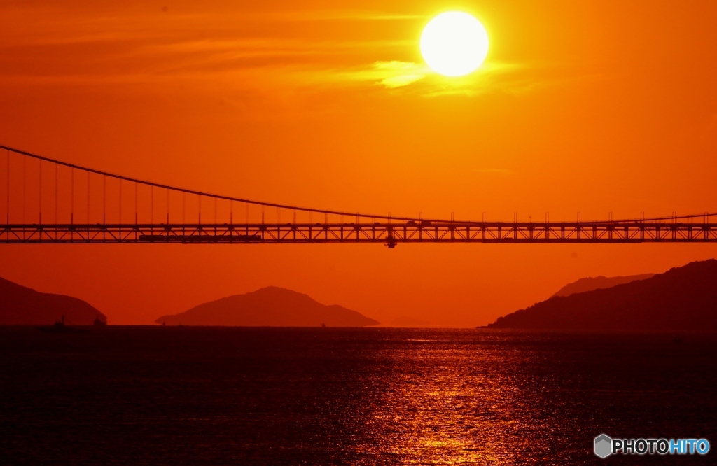 2024初夢！瀬戸大橋線夕陽撮影！①