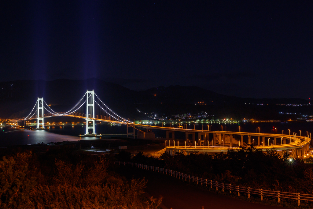 夜の白鳥大橋②