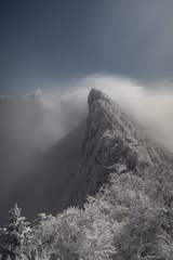 冬の石鎚山
