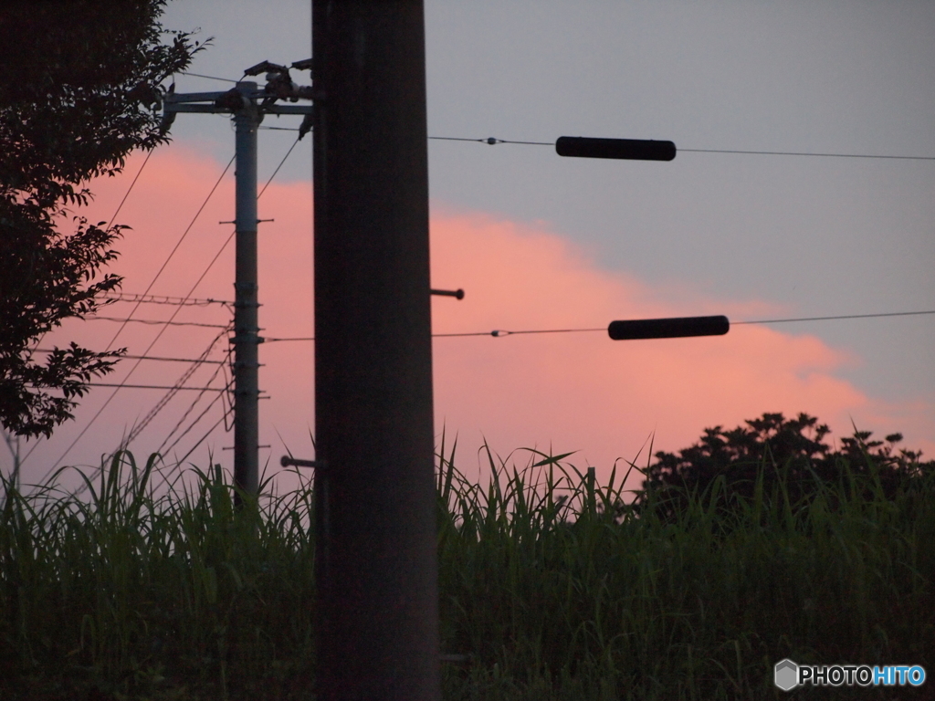 夕方家から見える
