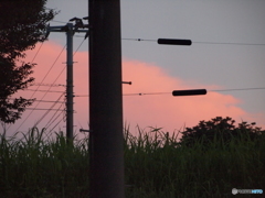夕方家から見える