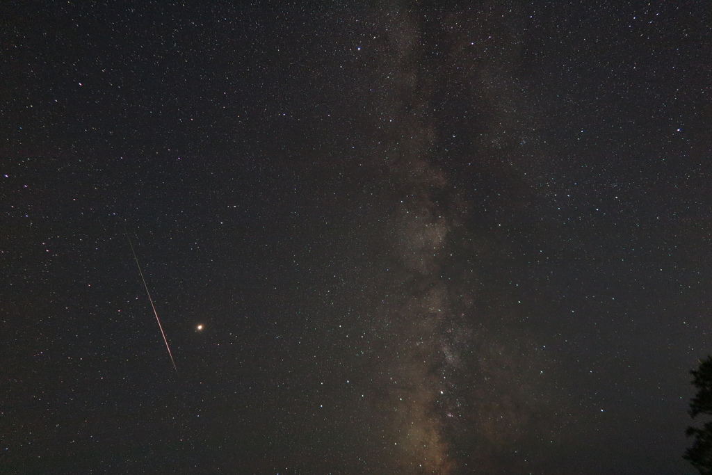 流星と天の川