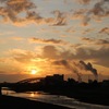 旭川の朝陽、朝焼け